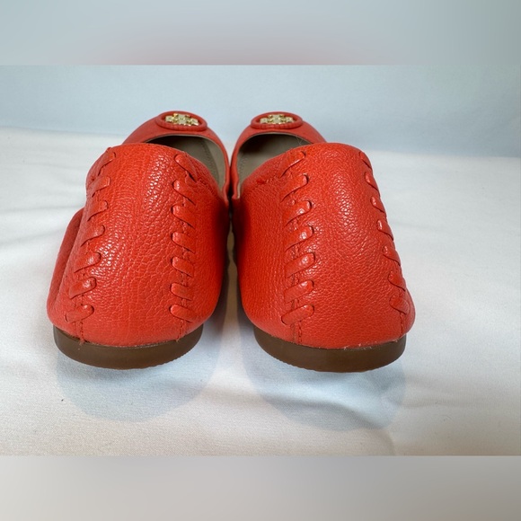 Tory Burch Allie Ballet Flats | Samba Orange / Coral Red - Picture 7 of 14